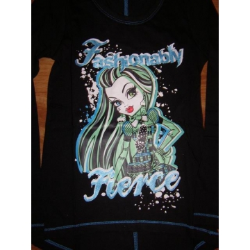 Dívčí tričko dlouhý rukáv MONSTER HIGH  černé