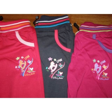 Dívčí bavlněné tepláčky s koníčkem | Pohodlné