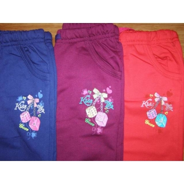 Dívčí bavlněné tepláčky s koníčkem | Pohodlné