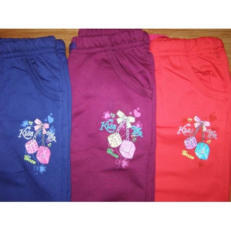 Dívčí bavlněné tepláčky s koníčkem | Pohodlné