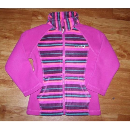 Dívčí mikina Wolf – proužek | Zip, stojáček, logo