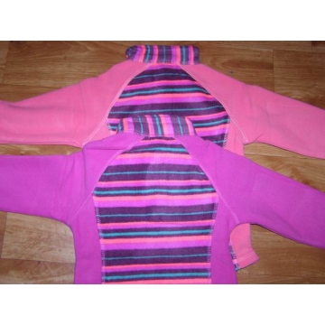 Dívčí mikina Wolf – proužek | Zip, stojáček, logo