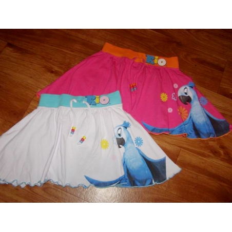 Dívčí letní sukýnka s papouškem RIO – krásně se točí!