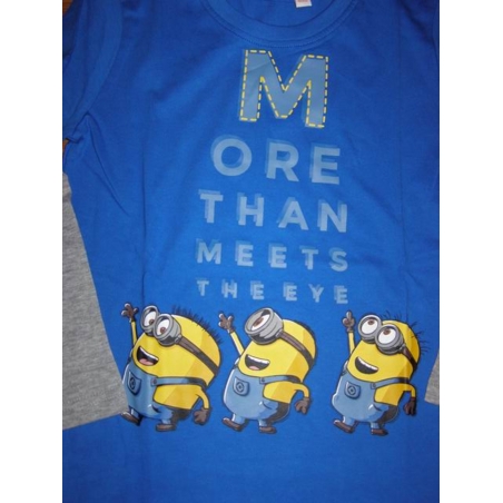 Chlapecké tričko dlouhý rukáv Mimoni - modrá