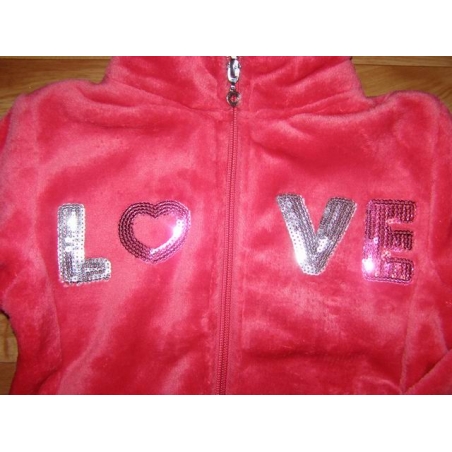 Dívčí plyšová mikina Wolf | Flitry a zip