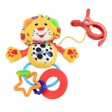 Plyšová hračka s chrastítkem Baby Mix s klipem