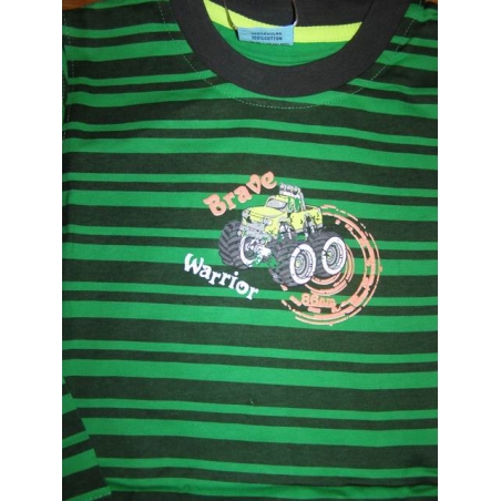 Chlapecké tričko dlouhý rukáv Kugo proužek AUTO