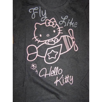 Dívčí tričko prodloužené dlouhý rukáv Hello Kitty
