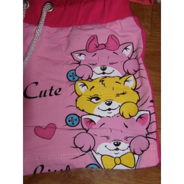 Dívčí šortky s kočičkami | Bavlněné, pohodlné kraťasy