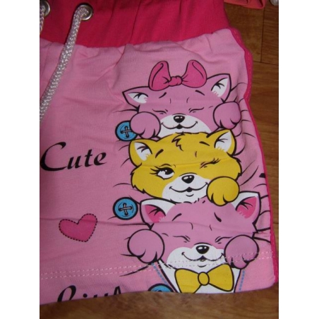 Dívčí šortky s kočičkami | Bavlněné, pohodlné kraťasy