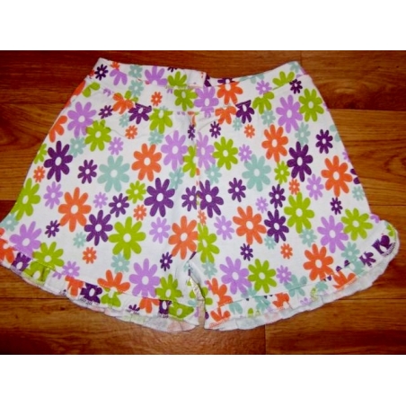 Dívčí kytičkové kraťasy | 100% bavlna | Šortky s kanýrkem