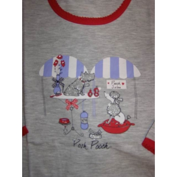 Pohodlné dívčí pyžamo s potiskem - 100% bavlna