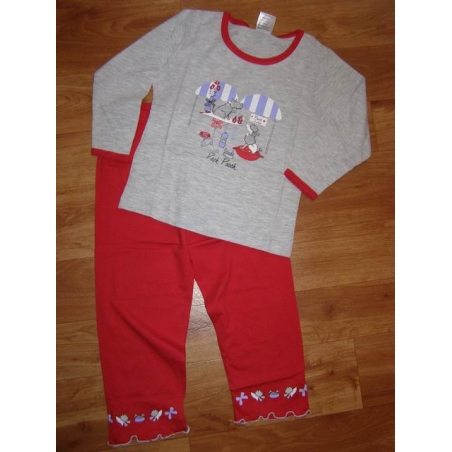 Pohodlné dívčí pyžamo s potiskem - 100% bavlna