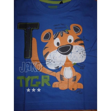 Chlapecké letní tričko krátký rukáv Tygr - modrá