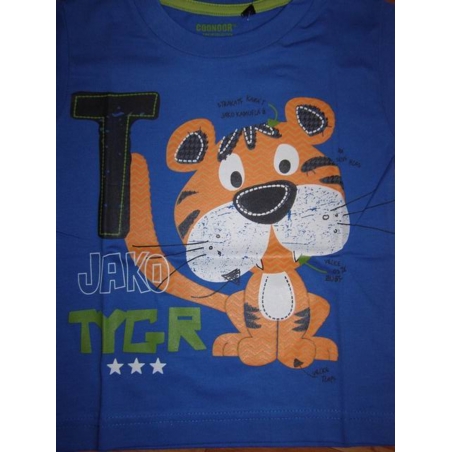 Chlapecké letní tričko krátký rukáv Tygr - modrá