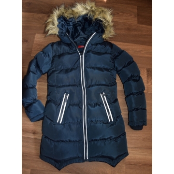 Dívčí zimní kabátek s kožíškem | Teplý, prošívaný