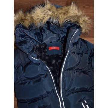 Dívčí zimní kabátek s kožíškem | Teplý, prošívaný