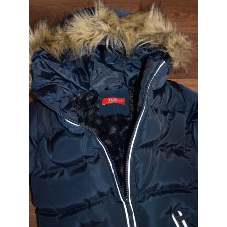 Dívčí zimní kabátek s kožíškem | Teplý, prošívaný