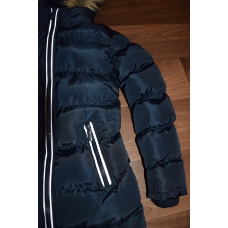 Dívčí zimní kabátek s kožíškem | Teplý, prošívaný