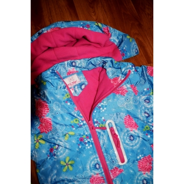 Dětská dívčí šusťáková bunda s fleecem | Nepromokavá na jaro a podzim