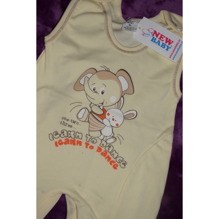 Kojenecké bavlněné dupačky - sloník