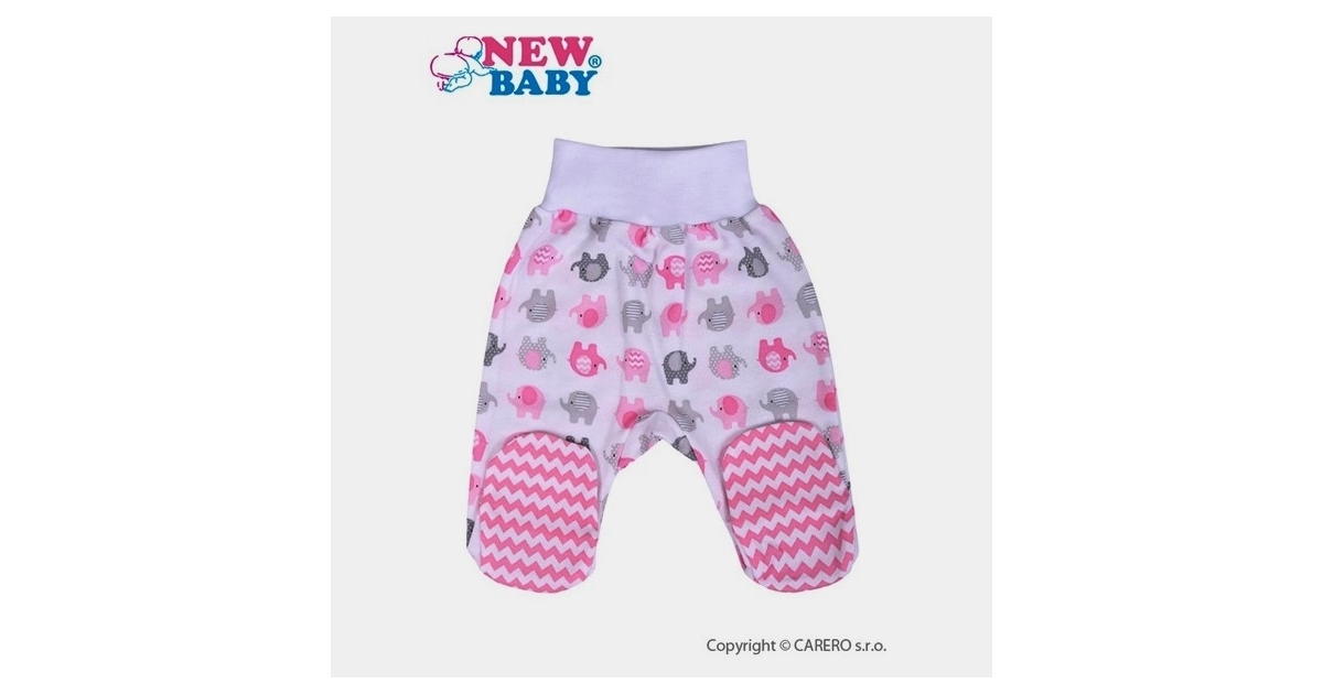 Kojenecké bavlněné polodupačky New Baby Sloník