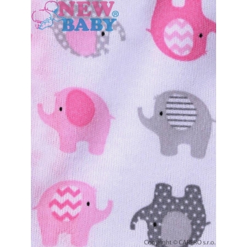 Kojenecké bavlněné polodupačky New Baby Sloník