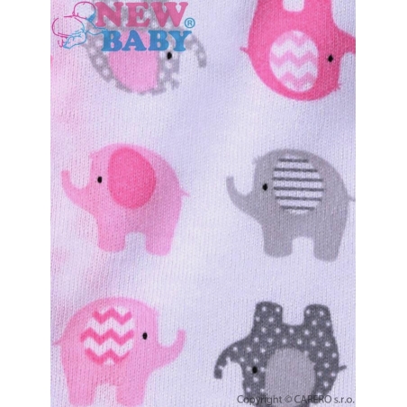 Kojenecké bavlněné polodupačky New Baby Sloník