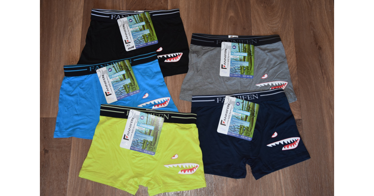 Chlapecké trenkoslipy - boxerky bambus - žralok