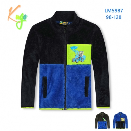 Chlapecká fleecová mikina s kožíškem | Hřejivá a lehká