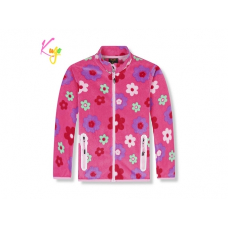 Dívčí fleecová mikina Kugo KYTIČKY | Hřejivá na outdoor