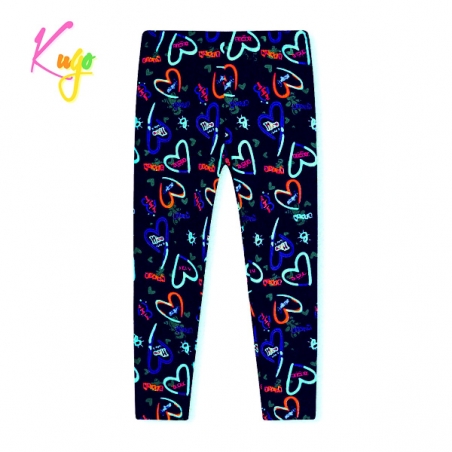 Dívčí legíny se srdíčky | Bavlněné, pohodlné, pružné