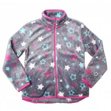 Dívčí fleecová mikina | Peříčková lehkost a měkkost s hvězdičkou