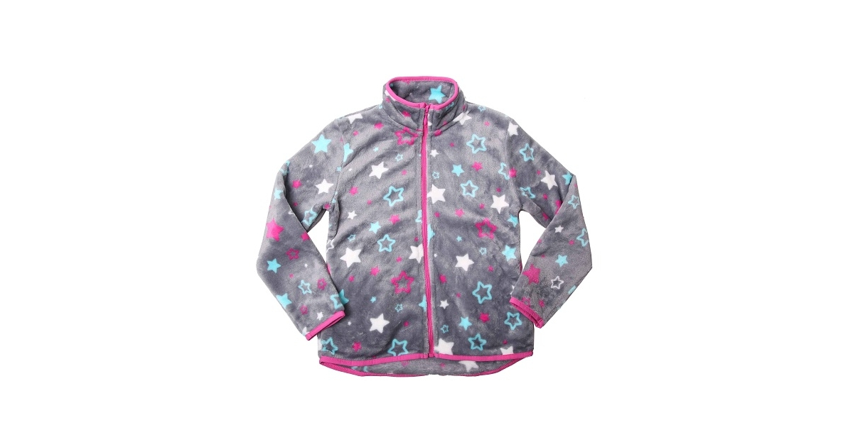 Dívčí fleecová mikina | Peříčková lehkost a měkkost s hvězdičkou