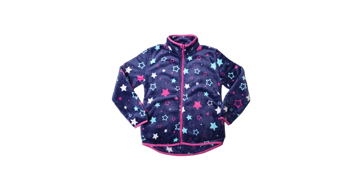 Dívčí fleecová mikina | Peříčková lehkost a měkkost s hvězdičkou