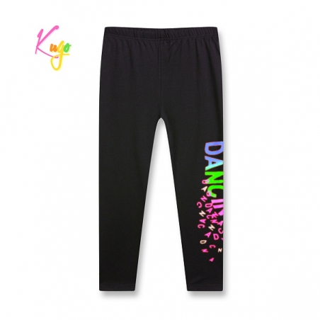Dívčí legíny s potiskem DANCING | Pružné bavlněné legínky pro holčičky