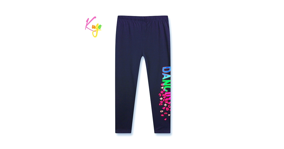 Dívčí legíny s potiskem DANCING | Pružné bavlněné legínky pro holčičky