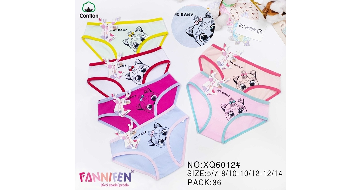 Dívčí spodní kalhotky kočka XO6012