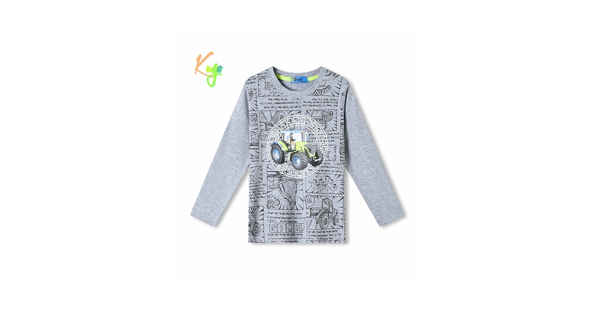 Chlapecké tričko TRAKTOR dlouhý rukáv Kugo HC0752