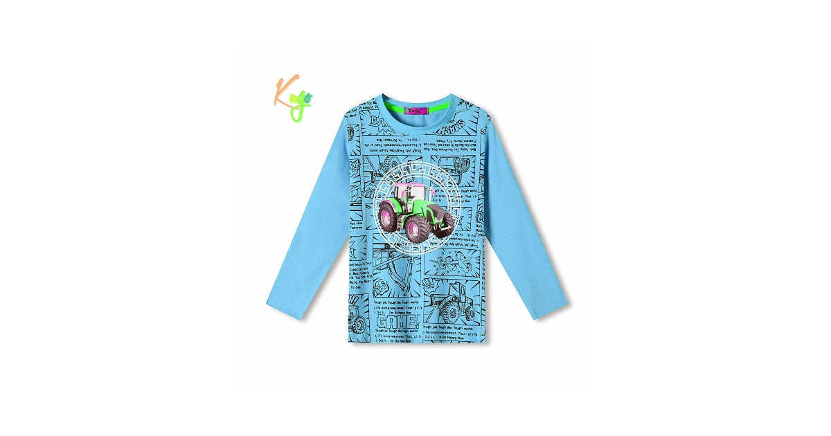 Chlapecké tričko TRAKTOR dlouhý rukáv Kugo HC0752