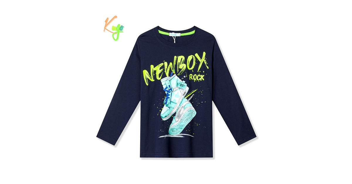 Chlapecké tričko dlouhý rukáv Kugo - tenisky FC0335