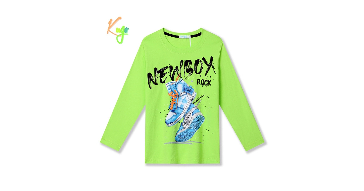 Chlapecké tričko dlouhý rukáv Kugo - tenisky FC0335