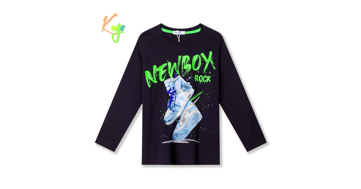 Chlapecké tričko dlouhý rukáv Kugo - tenisky FC0335
