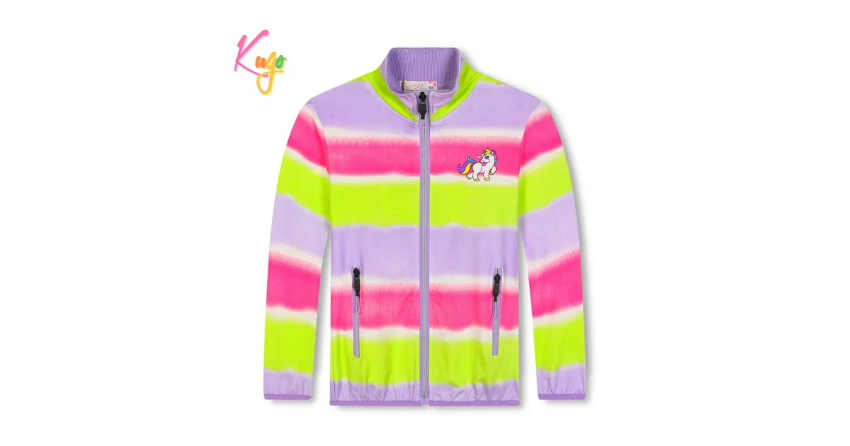 Duhová mikina s jednorožcem pro holčičky | Jarní, bavlněná