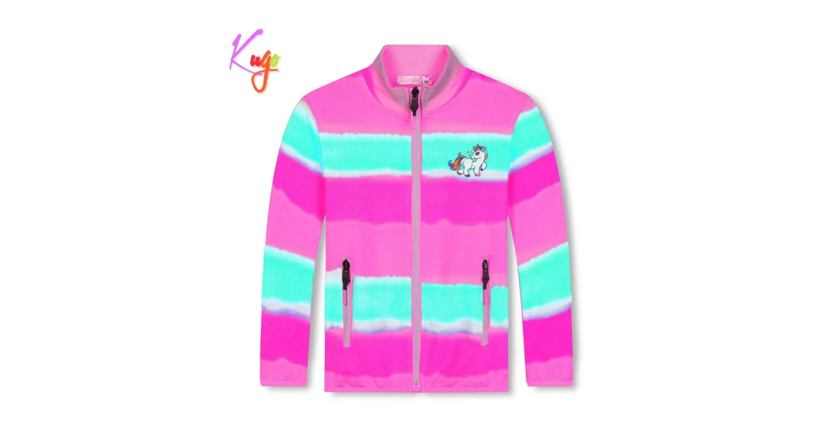 Duhová mikina s jednorožcem pro holčičky | Jarní, bavlněná