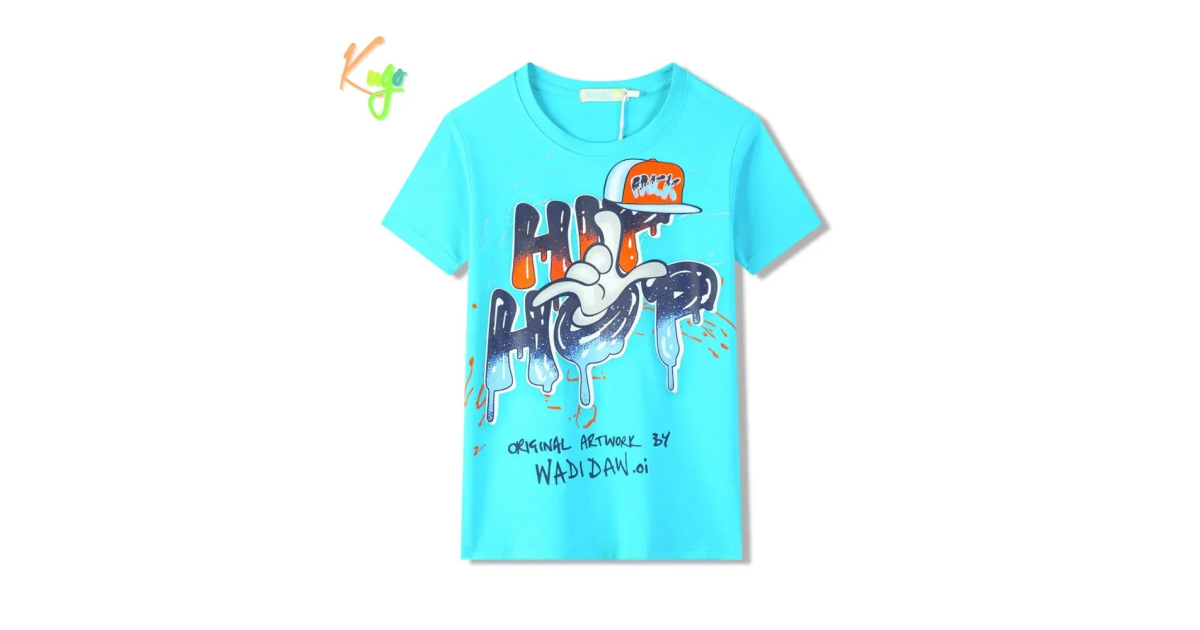 Chlapecké tričko Kugo krátký rukáv FC0338 tyrkysové