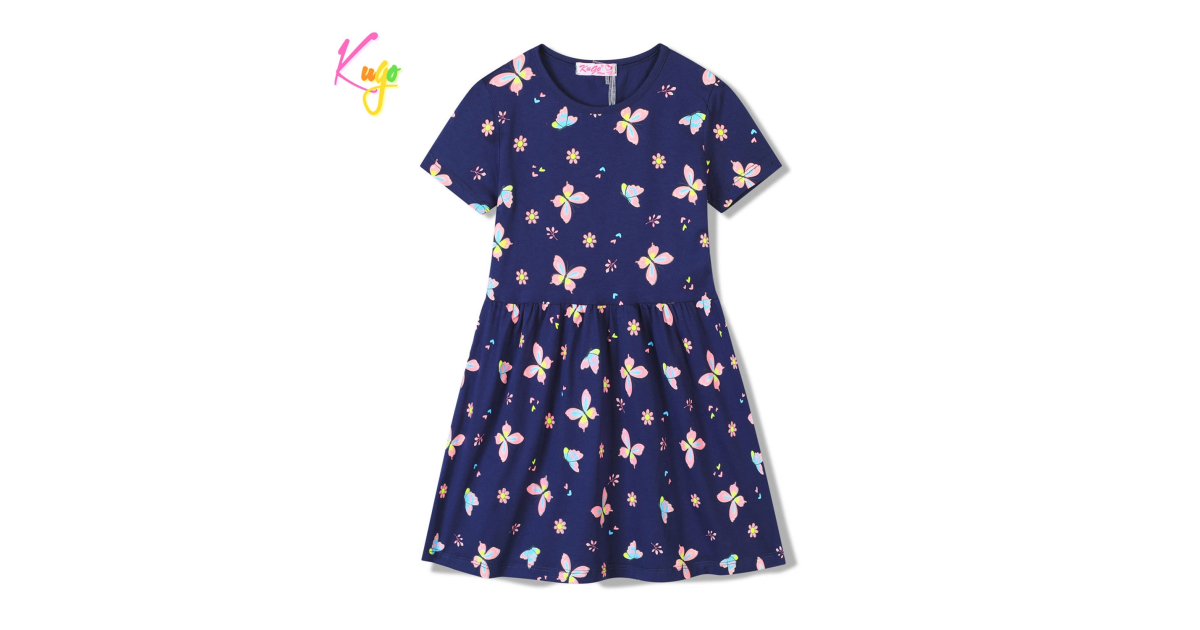 Letní dívčí šaty motýlkové – hravý design pro malé slečny