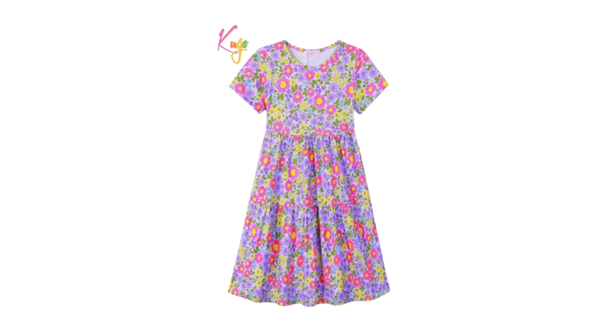 Letní dívčí šaty s květinovým vzorem – vzdušné a pohodlné