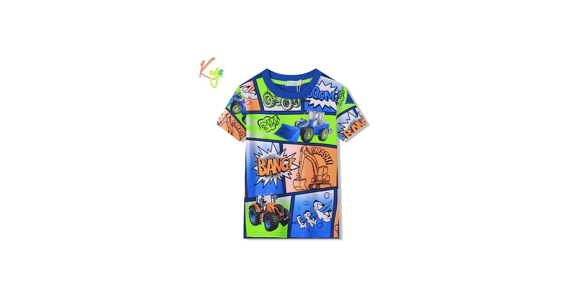 Chlapecké tričko Kugo krátký rukáv traktor modrá