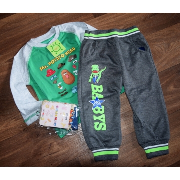 Kojenecké tričko a tepláčky s dinosaurem vel.74